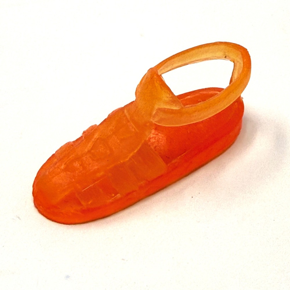 Vintage Orange Translucent Jelly Huarache Barbie Sandal Single Replacement Shoe
